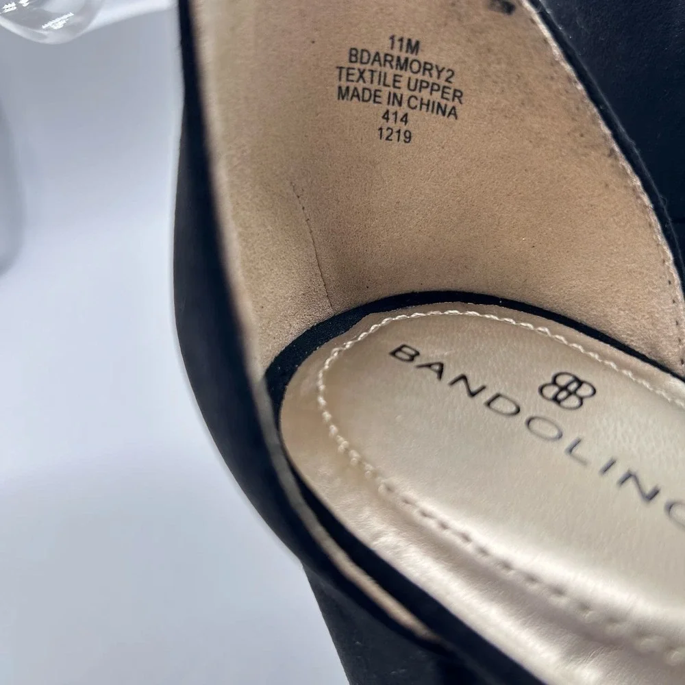 Bandolino Sandals Womens 11M Black Armory Block Heel Dress Sandals NEW‎